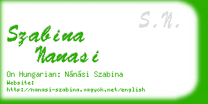 szabina nanasi business card