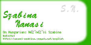 szabina nanasi business card